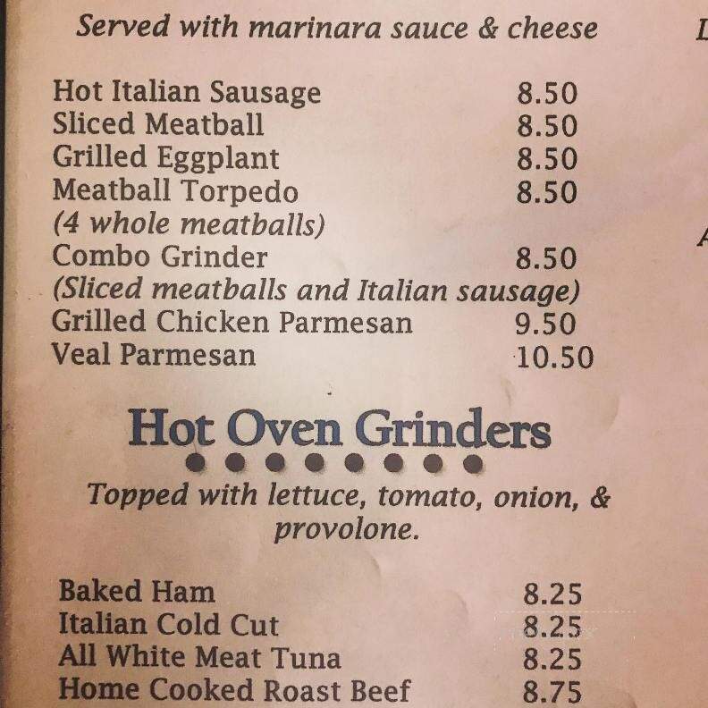 Laurino's Tavern - Brewster, MA menu_pic