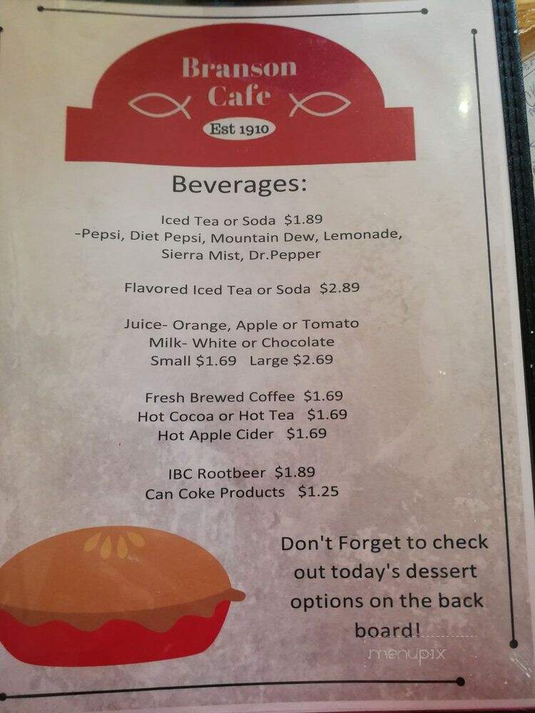 Branson Cafe - Branson, MO menu_pic