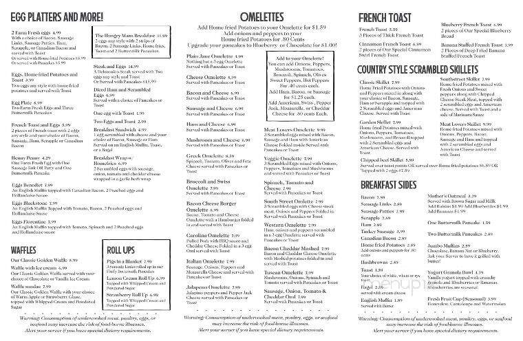 Colonial Pancake House - Wyoming, PA menu_pic
