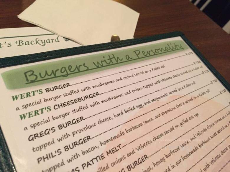 Wert's Cafe - Allentown, PA menu_pic