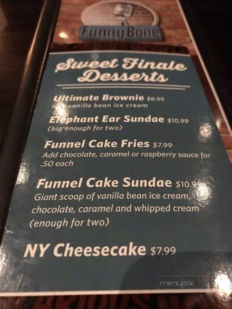 Funny Bone Comedy Club & Restaurant - Albany, NY menu_pic