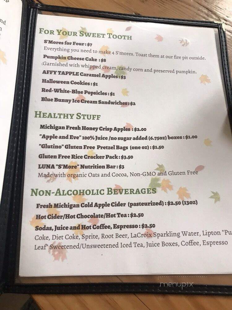 Burnt Marshmallow Brewing - Petoskey, MI menu_pic