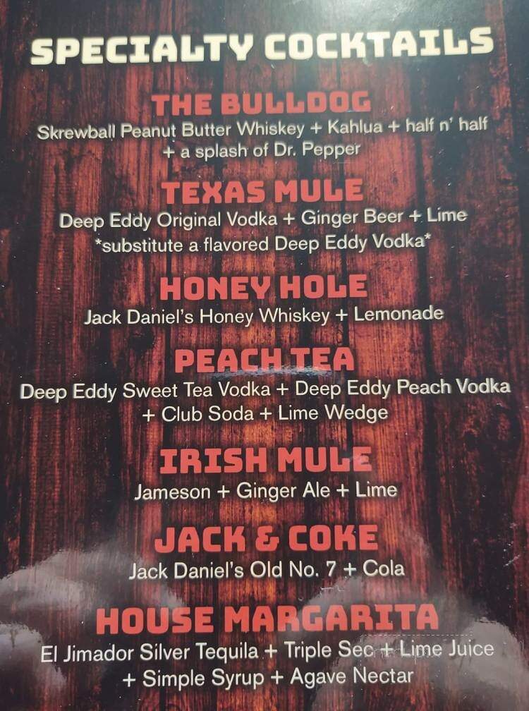Red Rooster IceHouse - Hawkins, TX menu_pic
