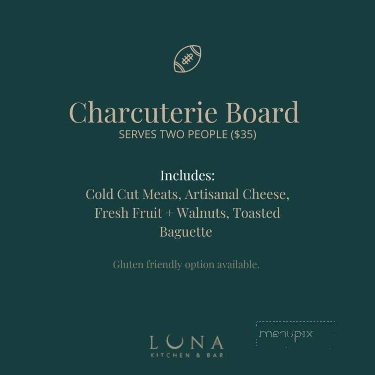 Luna Kitchen and Bar - Regina, SK menu_pic