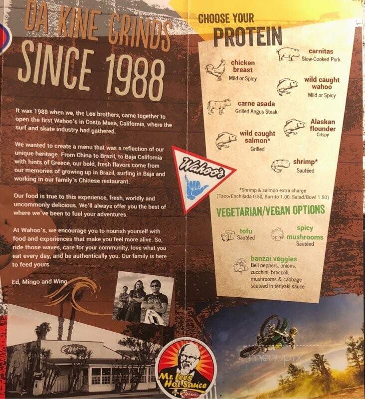 Wahoo's Fish Taco - Middletown, NJ menu_pic