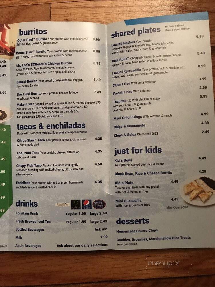 Wahoo's Fish Taco - Middletown, NJ menu_pic