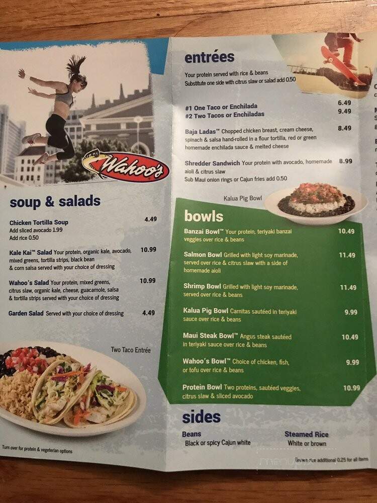 Wahoo's Fish Taco - Middletown, NJ menu_pic