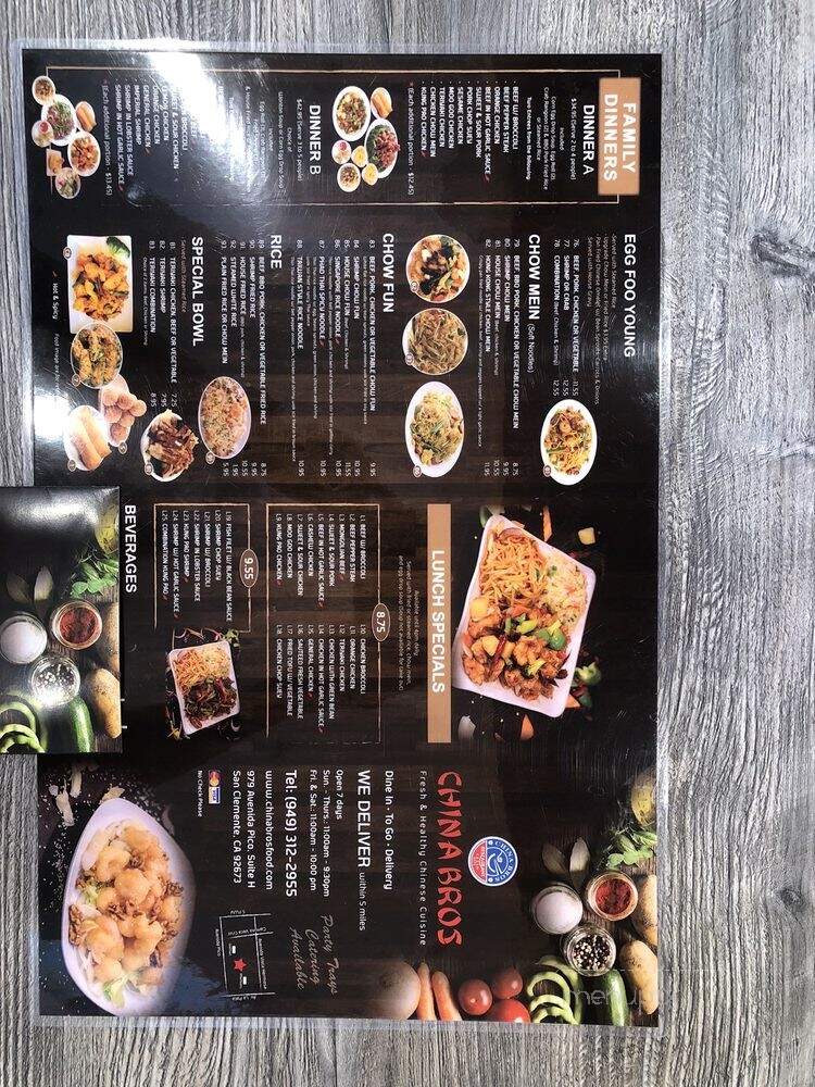 China Bros - San Clemente, CA menu_pic