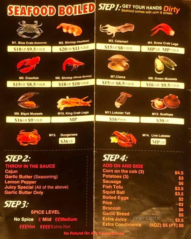 Alaska Crab Juicy Seafood and Bar - Moreno Valley, CA menu_pic