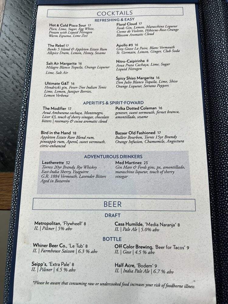 Bar Mar by Jose Andres - Chicago, IL menu_pic