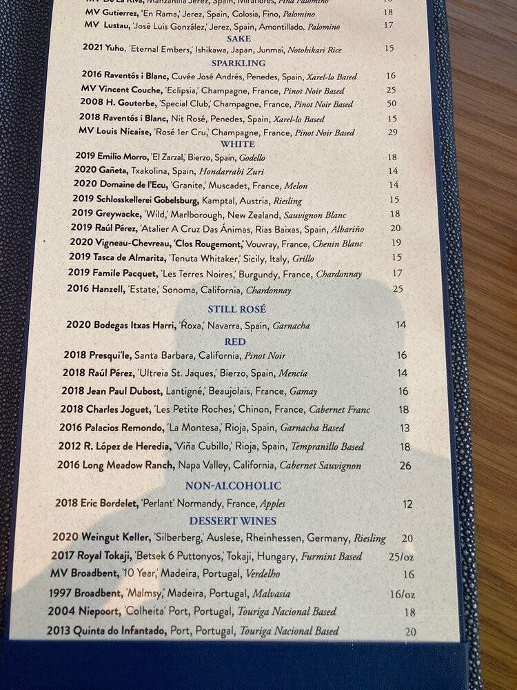 Bar Mar by Jose Andres - Chicago, IL menu_pic