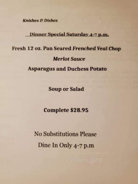 Knishes & Dishes - Lafayette Hill, PA menu_pic