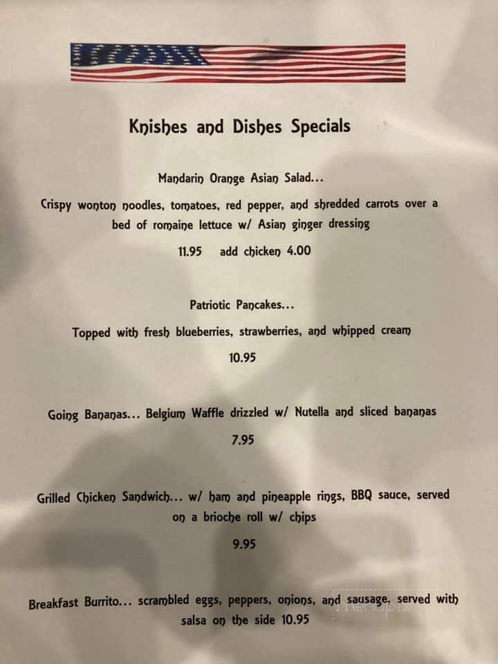 Knishes & Dishes - Lafayette Hill, PA menu_pic