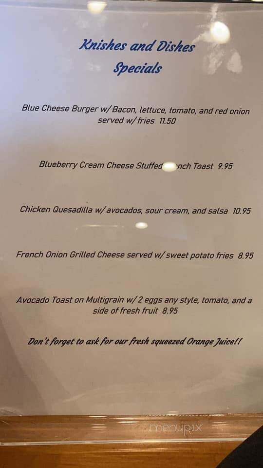 Knishes & Dishes - Lafayette Hill, PA menu_pic