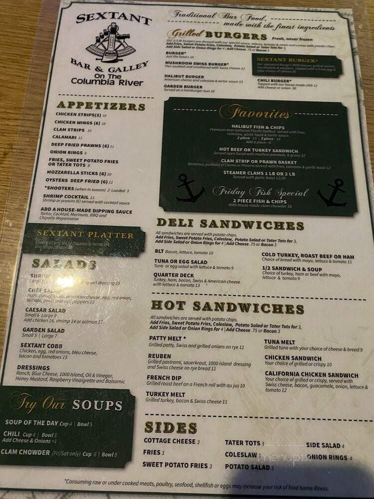 Sextant Bar Galley - Portland, OR menu_pic