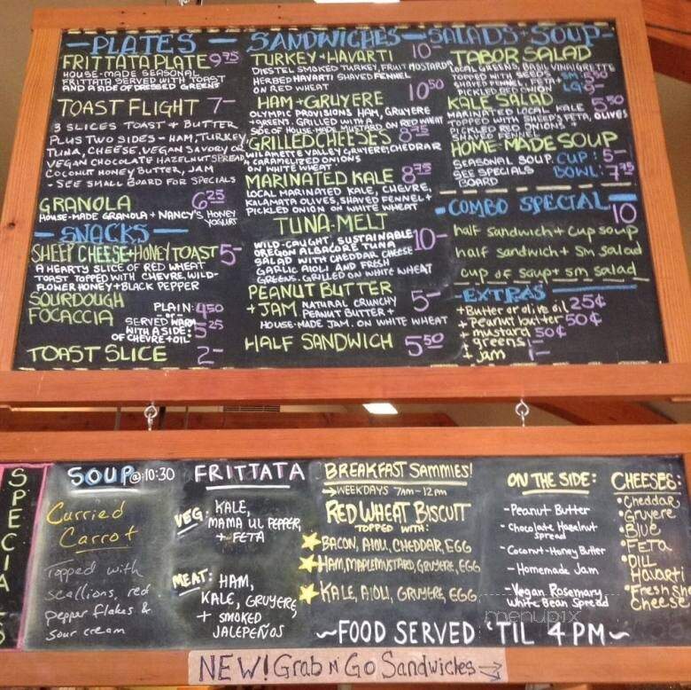 Tabor Bread - Portland, OR menu_pic