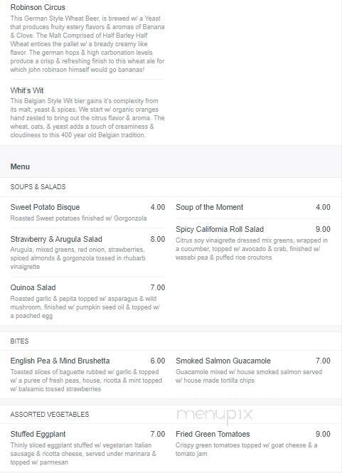 Fifty West Brewing Company - Cincinnati, OH menu_pic
