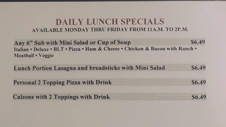 Vinatelli's Italian Cafe - Markle, IN menu_pic