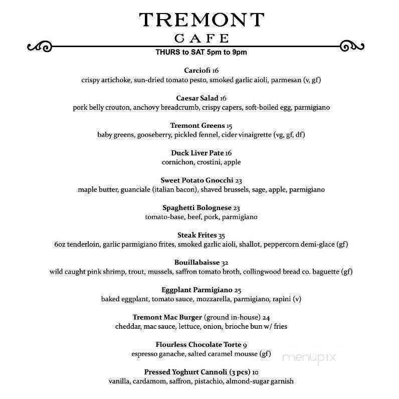 The Tremont Cafe - Collingwood, ON
