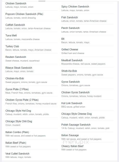 Sub Dock - Joliet, IL menu_pic
