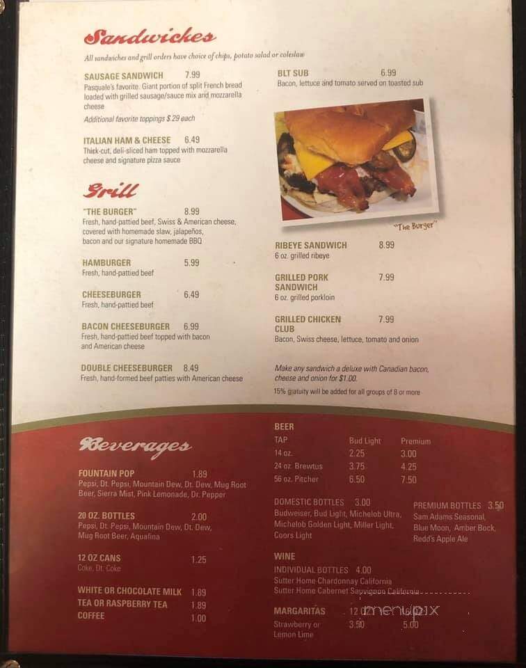 Pasquale's Italian Restaurants - Humboldt, IA menu_pic