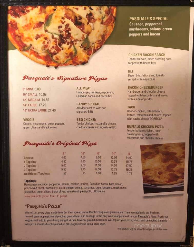 Pasquale's Italian Restaurants - Humboldt, IA menu_pic