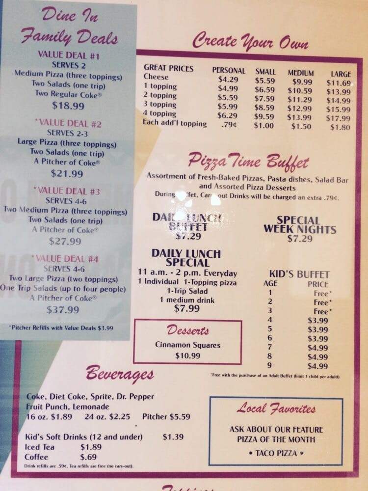 Pizza Time - Lexington, MS menu_pic