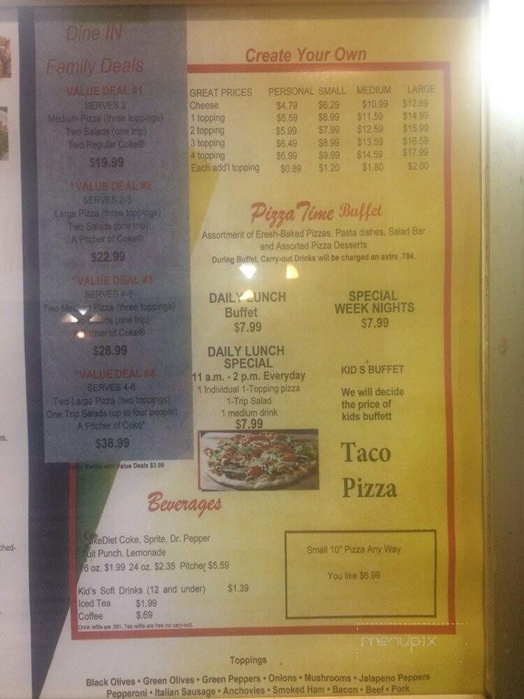 Pizza Time - Lexington, MS menu_pic