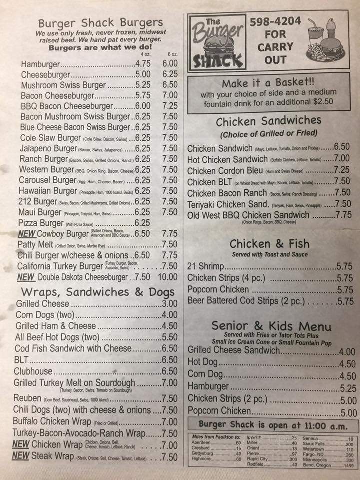Burger Shack - Faulkton, SD menu_pic