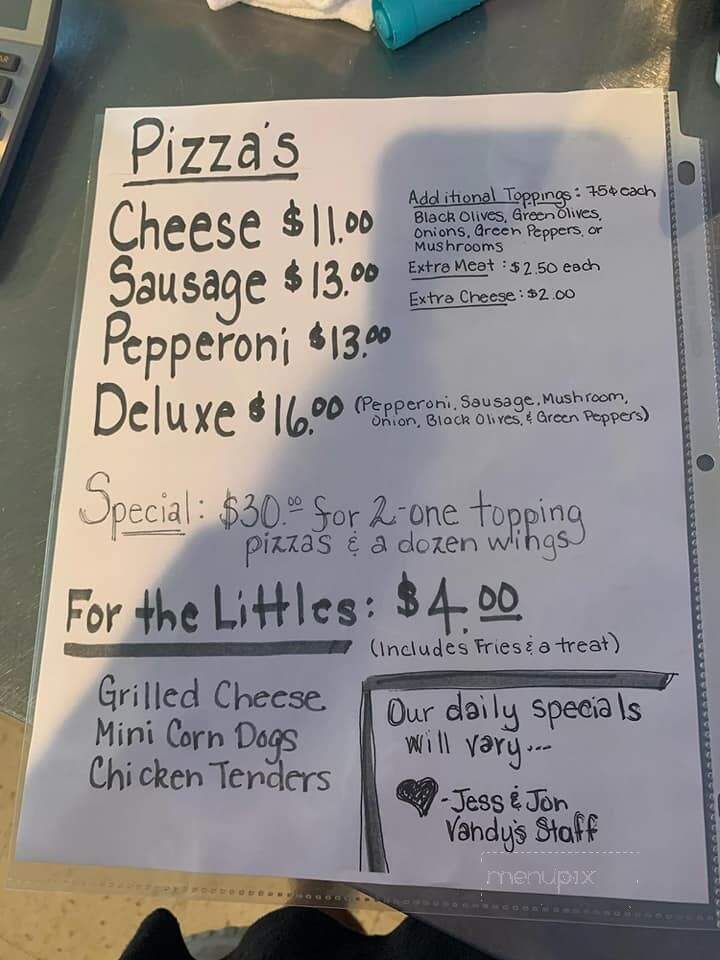 Vandy's Lakeside Pub - Markesan, WI menu_pic