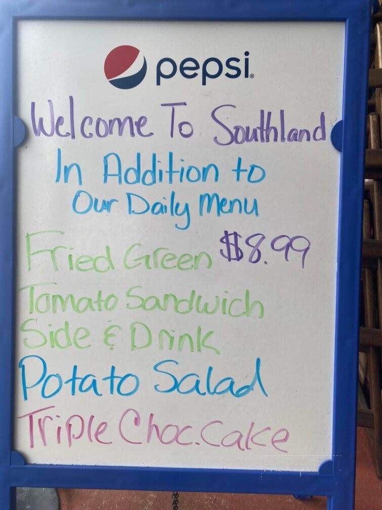 Southland Restaurant - Cottondale, AL menu_pic