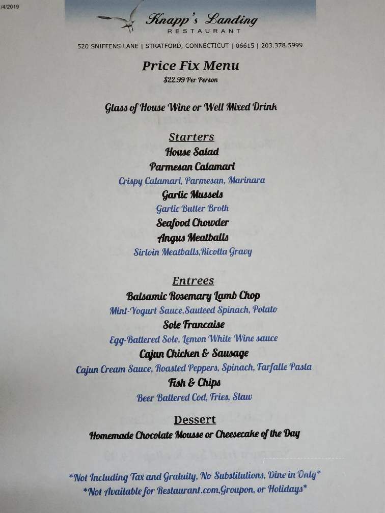 Knapp's Landing Restaurant - Stratford, CT