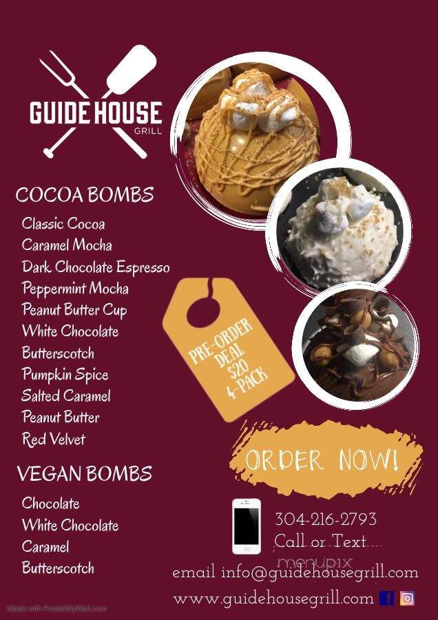 Guide House Grill - Knoxville, MD menu_pic