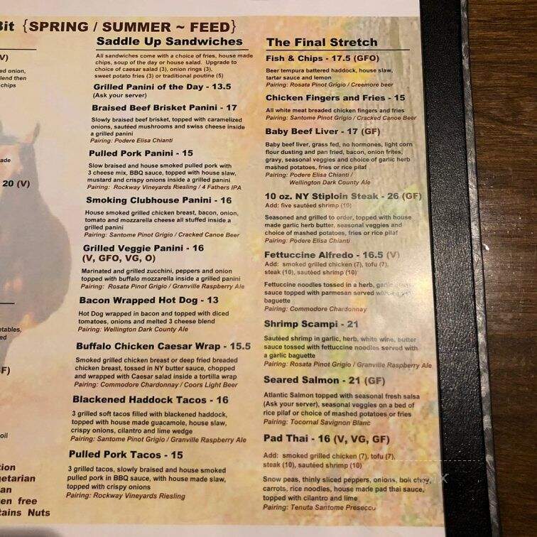 Chomping at the Bit - Guelph/Eramosa, ON menu_pic