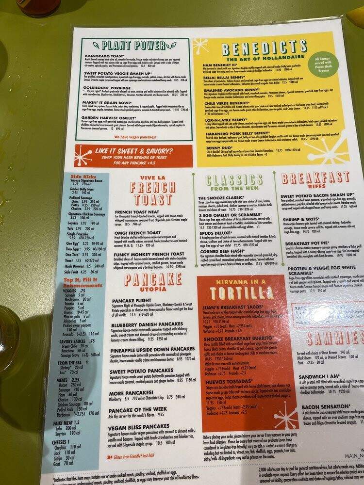 Snooze, an A.M. Eatery - Charlotte, NC menu_pic