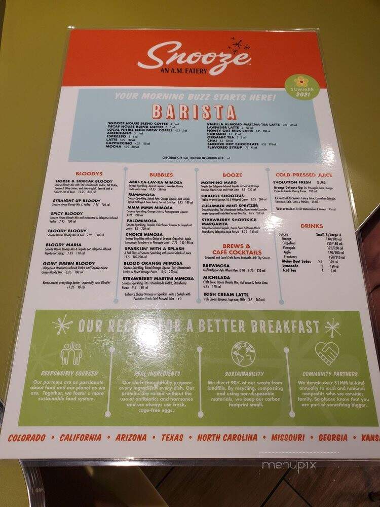 Snooze, an A.M. Eatery - Charlotte, NC menu_pic