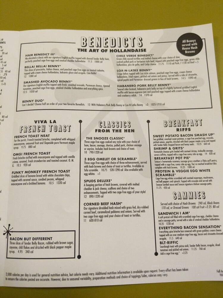 Snooze, an A.M. Eatery - Charlotte, NC menu_pic
