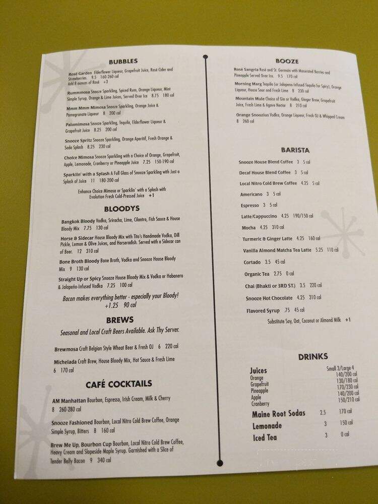 Snooze, an A.M. Eatery - Charlotte, NC menu_pic