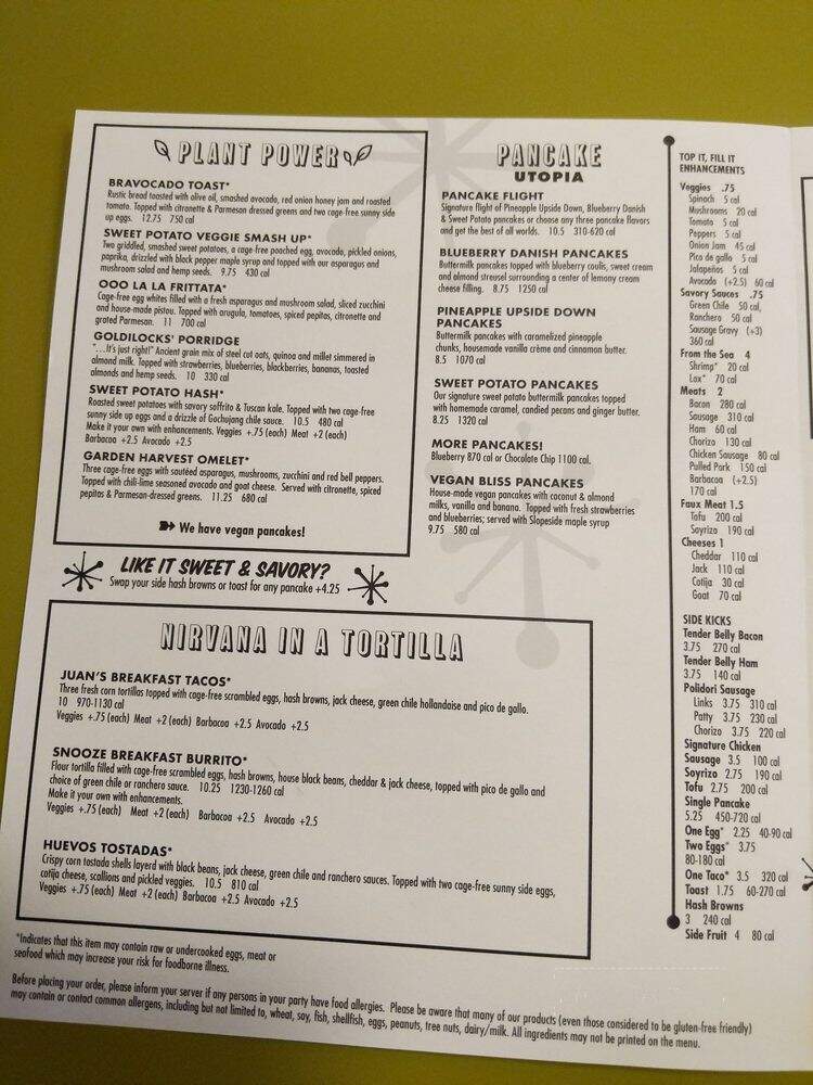 Snooze, an A.M. Eatery - Charlotte, NC menu_pic