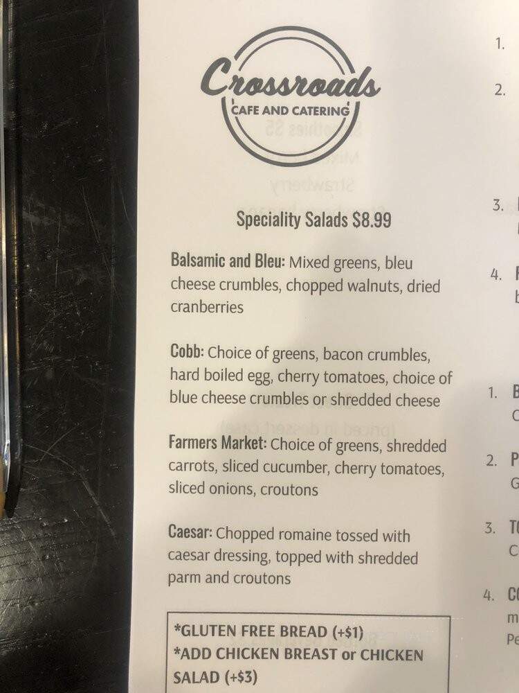 Crossroads Cafe & Catering - Penn Laird, VA menu_pic