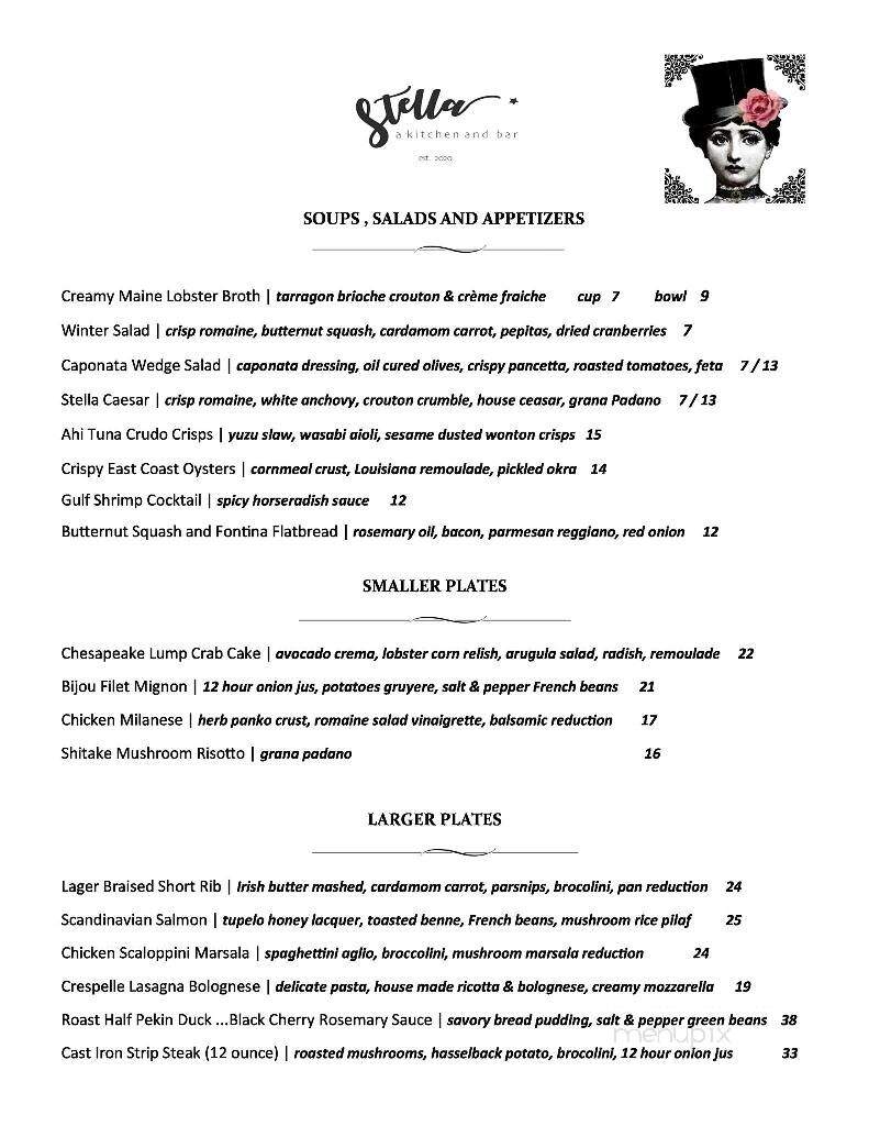 Stella - Lakewood, NY menu_pic
