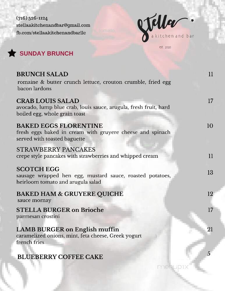 Stella - Lakewood, NY menu_pic