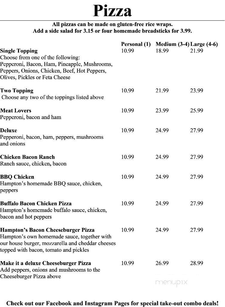 Hampton Cafe - MacGregor, MB menu_pic
