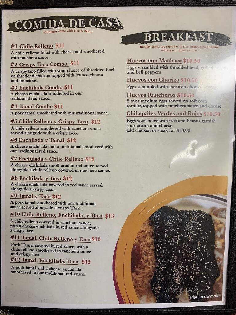 Los Arcos Mexican Restaurant - La Quinta, CA menu_pic
