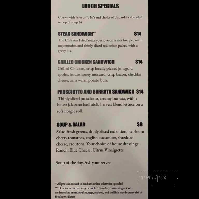 The Farmhouse Cafe - Cheney, WA menu_pic