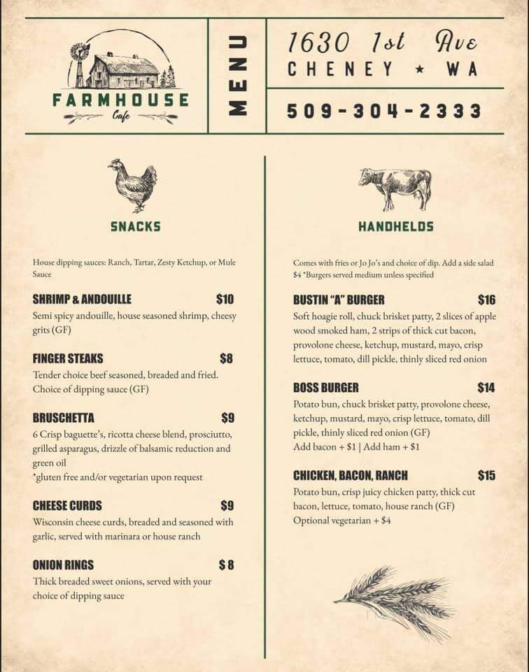 The Farmhouse Cafe - Cheney, WA