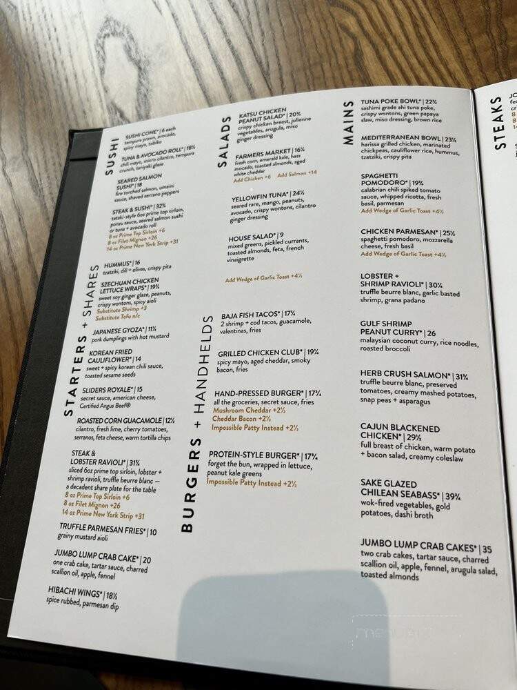 Joey Uptown - Houston, TX menu_pic