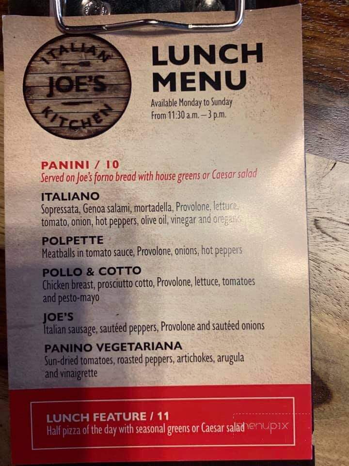 Joe's Italian Kitchen - Almonte, ON menu_pic