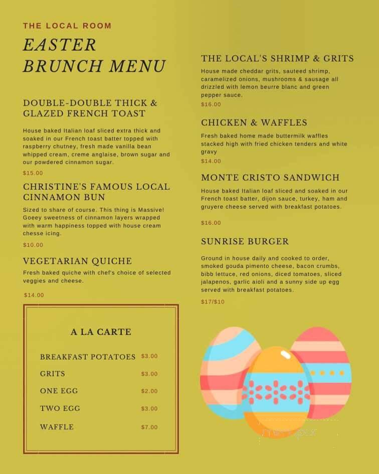 The Local Room - Locust, NC menu_pic