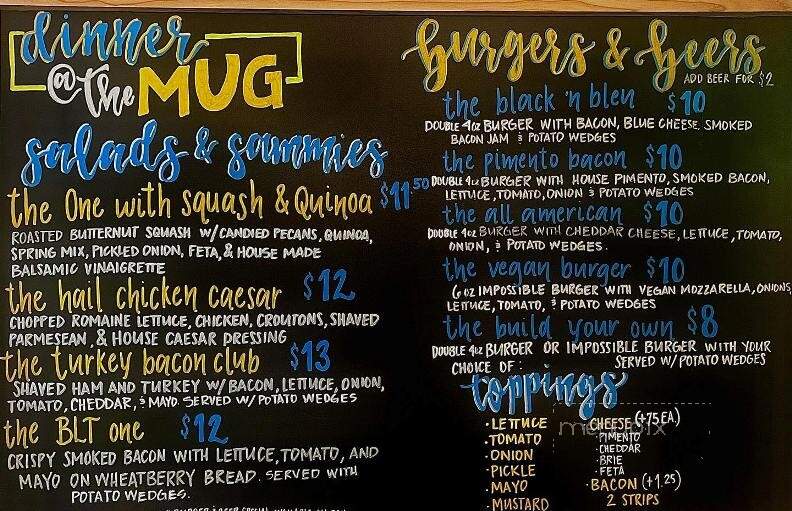 Yellow Mug Coffee Lounge - Weaverville, NC menu_pic